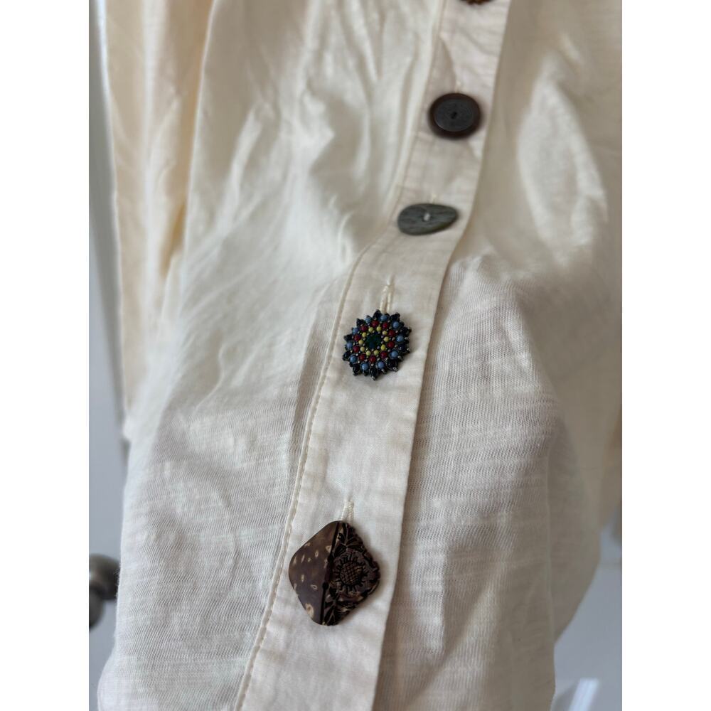 Soft Surroundings Delia Mixed Button Cardigan sz M - Picture 2 of 11
